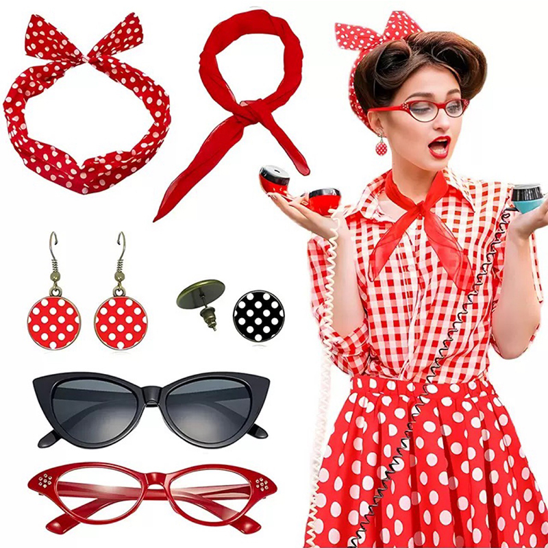 Women'S Accessories In The 1950S - Jaren 50 Verkleedkostuum Accessoires Set Dames