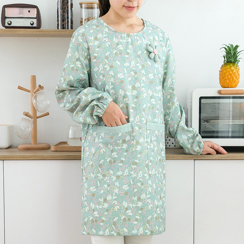 Women Kitchen Accessories - Dames katoenen schort met lange mouwen,