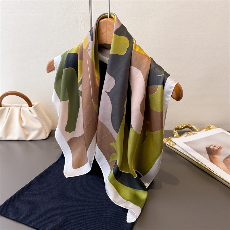Silk Scarf Square - 2026 Nieuwe Vrouwen Vierkante Sjaal Imitatie