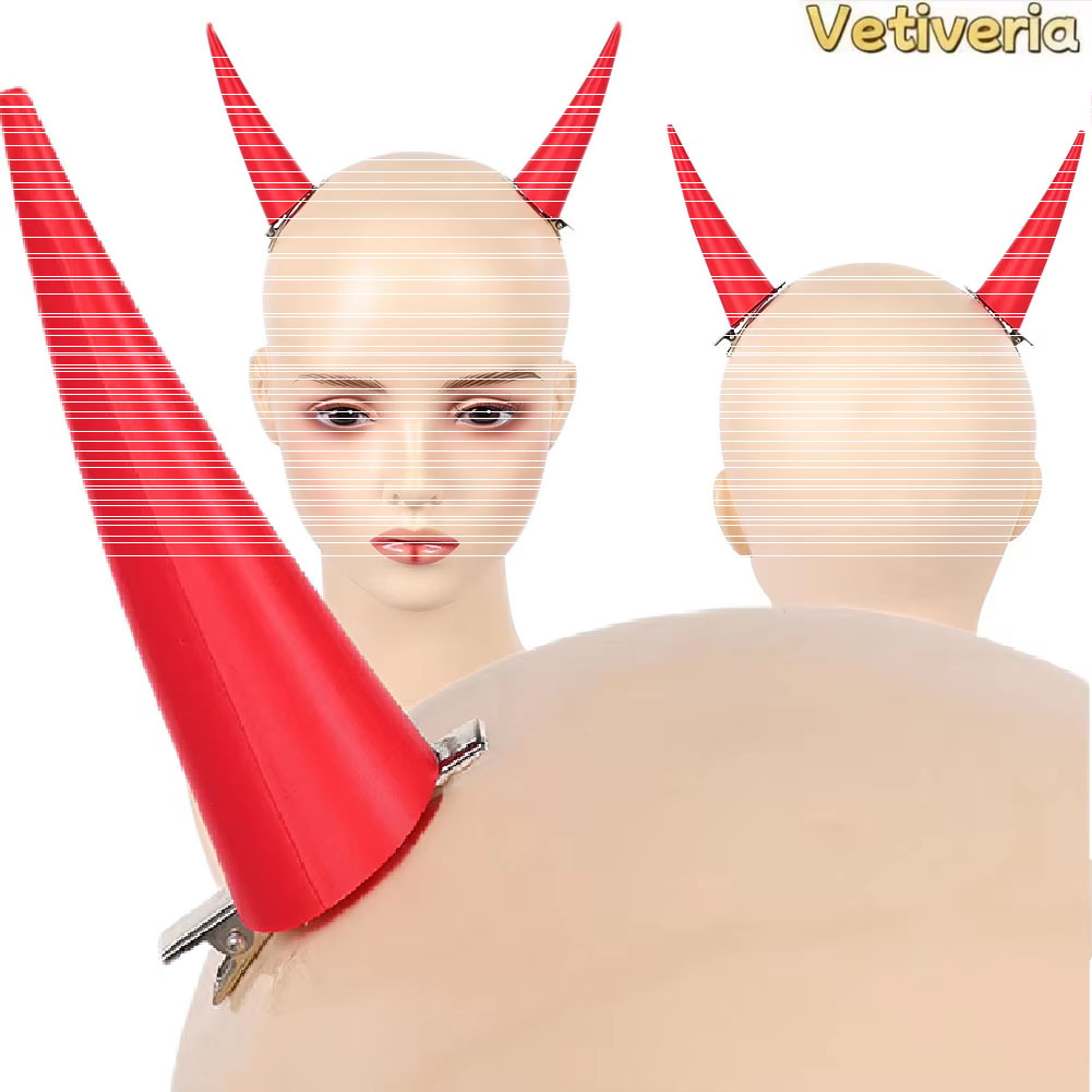 Women'S Red Accessories - Fantasia Power Cosplay Rode Hoorn Accessoires
