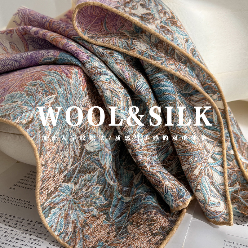 Women Accessories Sale - Zijden wollen sjaals Dames Foulards Femme
