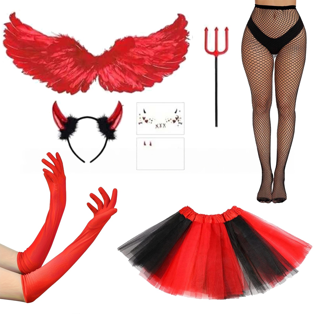 Halloween Cosplay Rode Duivel  - Women'S Red Accessories recensie en prijs